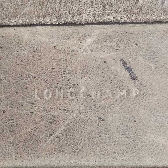 Longchamp Brown Distressed Antelope Leather Purse Made In France. - Picture 8 of 16